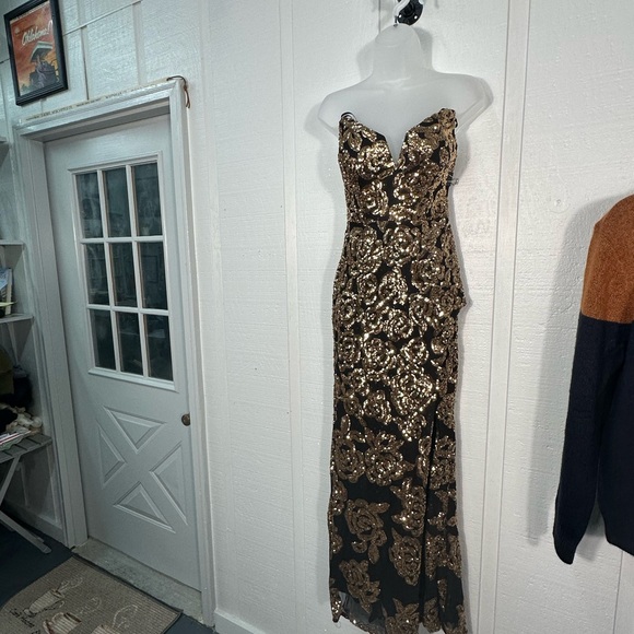 Blondie Nites Strapless Sequin Dress Size 3 NWOT - Picture 3 of 16